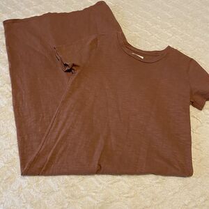 Lou & Grey Maxi Dress Long Terracotta Shortsleeved Crewneck XS Dress Summer